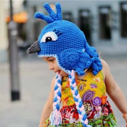 Детски ръчно плетени шапки с животни