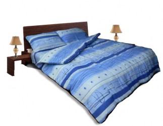 Олекотен спален комплект Крепон син спалня 180-220