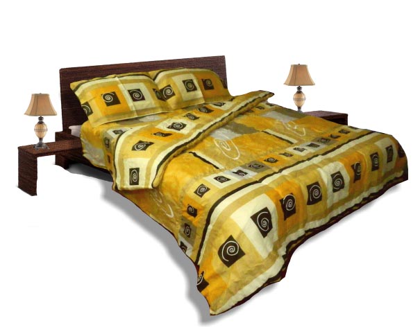 Олекотен спален комплект Памук жълт спалня 200-220