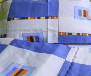 Олекотен спален комплект Памук син единичен 130-220_1