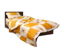Олекотен спален комплект Памук жълт единичен 130-220