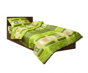 Олекотен спален комплект Памук зелен единичен 130-220