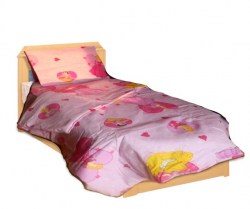 Бебешки олекотен спален комплект "Пепеляшка - розов" - Памук- 110-140