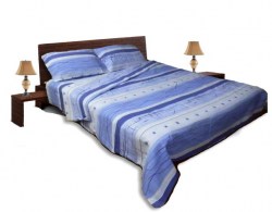 Спално бельо комплект Крепон син спалня 200-220