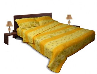 Спално бельо комплект Крепон жълт спалня 200-220