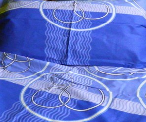 Спално бельо комплект Ранфорс син единиен 130-220_1